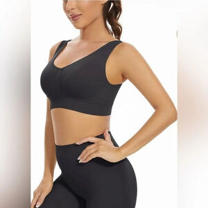 3-Pack Seamless Sports Bra Wirefree Yoga Bra with Removable Pads Medium NWT